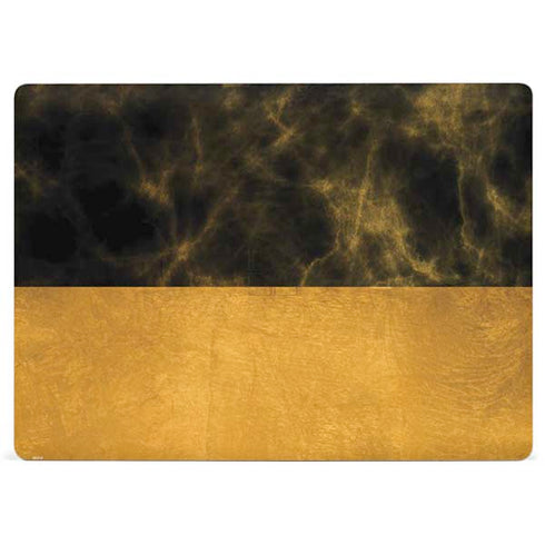 Black and Gold Split Marble Surface Laptop 2 Skin